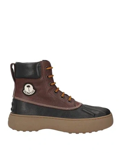 Tod's X 8 Moncler Palm Angels Man Ankle Boots Brown Size 7.5 Leather
