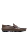 Tod's City Gommini Leather Drivers In Brown