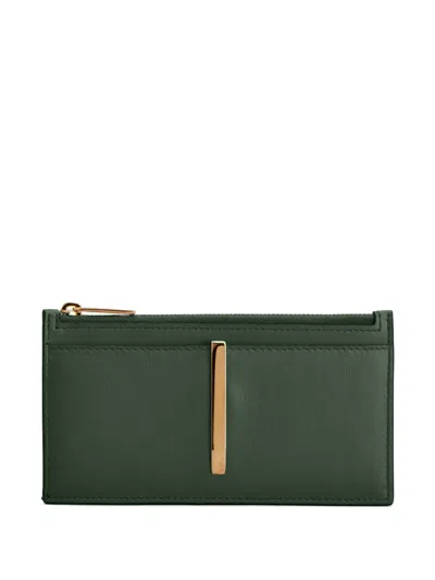 Tod's Zip Card Holder In Green