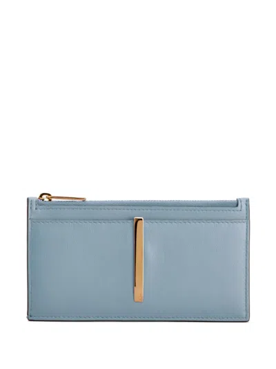 Tod's Zip-detail Card Holder In Blue