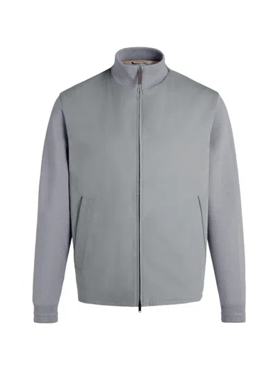 Tod's Zip-fastening Jacket In Gray