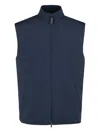 Tod's Zip-front Stand-collar Gilet In Blue