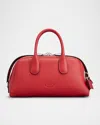 Tod's Small Darsena Leather Top Handle Bag In Savvy Red
