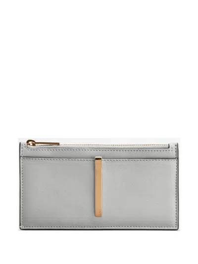 Tod's Card Holder In Leather In Grey