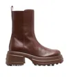 Tod's Zip-up Leather Boots In Brown