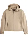 Tod's Hooded Windbreaker In Neutrals
