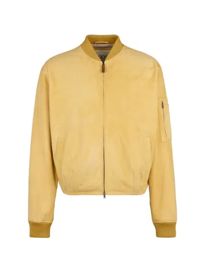 Tod's Zip-fastening Leather Bomber Jacket In Multi