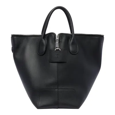 Tod's Zipped Medium Top Handle Bag In Black