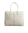 Tod's Zipped Shopper Tote In Nude