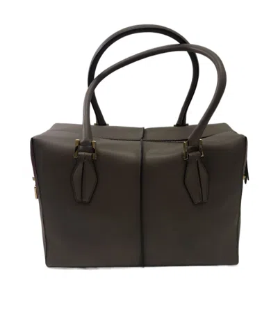 Tod's Zippered Handbag In Black