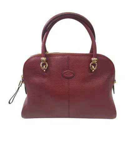 Tod's Zippered Shoulder Bag In Red