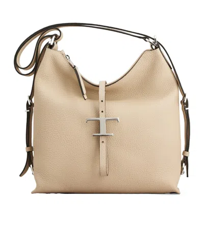 Tod's T Timeless Shoulder Bag In Leather Small In Pink