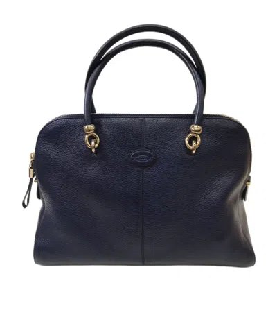 Tod's Zippered Shoulder Bag In Black