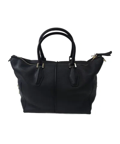 Tod's Zippered Shoulder Bag In Black