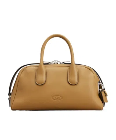 Tod's Zippered Shoulder Bag In Brown