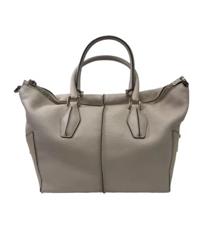 Tod's Zippered Shoulder Bag In Gray