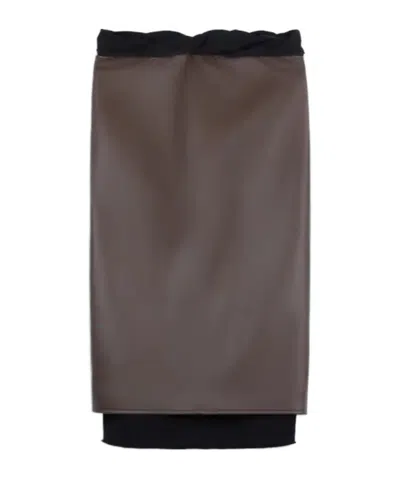 Tod's Zip-up Skirt In Brown
