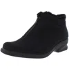 Toe Warmers Micha Womens Ankle Zipper Winter Boots In Black