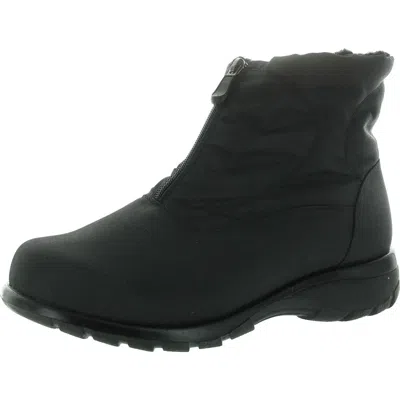 Toe Warmers Womens Faux Fur Lined Winter & Snow Boots In Black