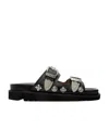 Toga Ssense Exclusive Black Buckle Sandals In Black