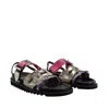 Toga Multiple Straps Slingback Sandals In Multi