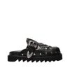 Toga Studded Leather Mules In Black