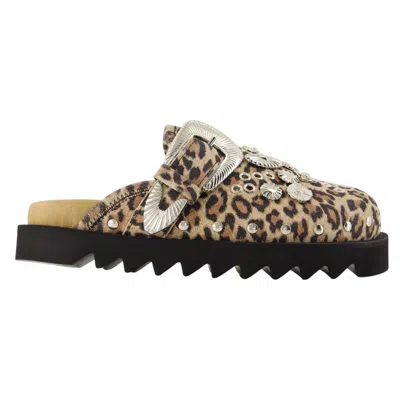 Toga Aj1058 Mules -  Pulla - Leather - Brown In Animal Print