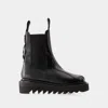 Toga Ssense Exclusive Black Leather Chelsea Boots In Black