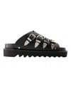 Toga Buckle-embellished Slides In Black