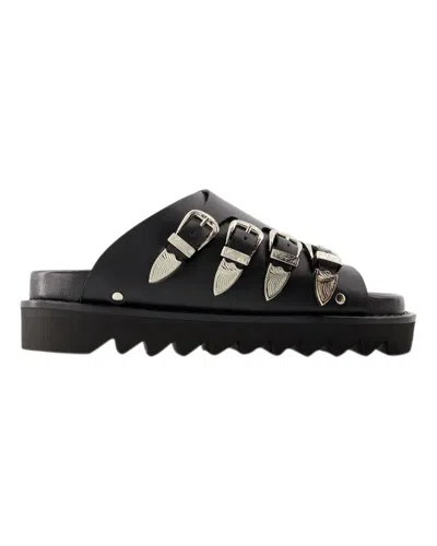 TOGA AJ1304 SANDALS - TOGA PULLA - LEATHER - BLACK