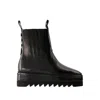 Toga Aj1311 Boots - Leather - Black In Black