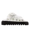 Toga Studded Slides In White