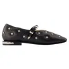 Toga Soft Leather Ballerinas For Women In Black