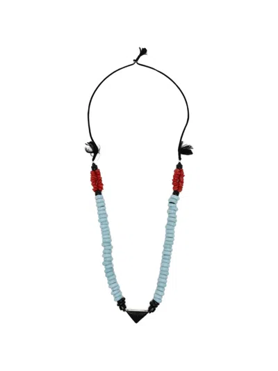 Toga Beaded Necklace In Blue