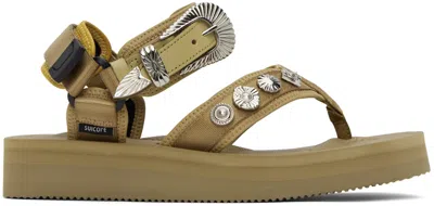 Toga Beige Suicoke Edition Tono Sandals In 03 Beige