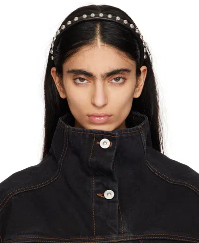 Toga Black 3 Faux-leather Headband