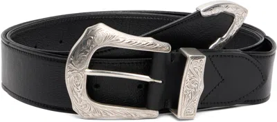 Toga Black Buckle Wide Belt