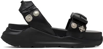 Toga Black Chunky Sandals
