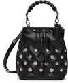 Toga Black Concho Drawstring Bag In Black