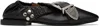 Toga Pulla Leather Slip-on With Bow Flat In Aj928 Black