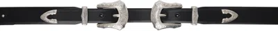 Toga Black Double Buckle Belt