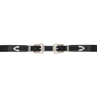Toga Black Double Buckle Belt In 26 Black