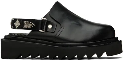 TOGA BLACK EMBELLISHED LOAFERS