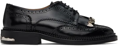 Toga Black Fringed Oxfords