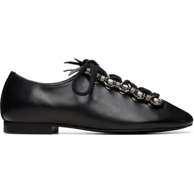 Toga Black Leather Derbys