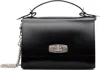 Toga Black Leather Shoulder Bag In 26 Black
