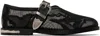 Toga Black Mesh & Leather Loafers In Black