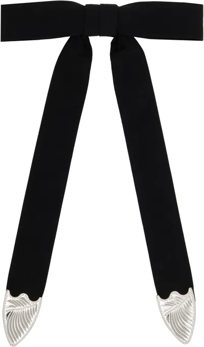 Toga Black Metal Ribbon Tie Hair Clip In 26 Black