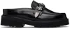 Toga Black Polido Slip-on Loafers In Aj1403 Black