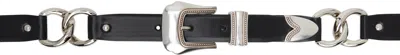 Toga Black Ring Chain Belt
